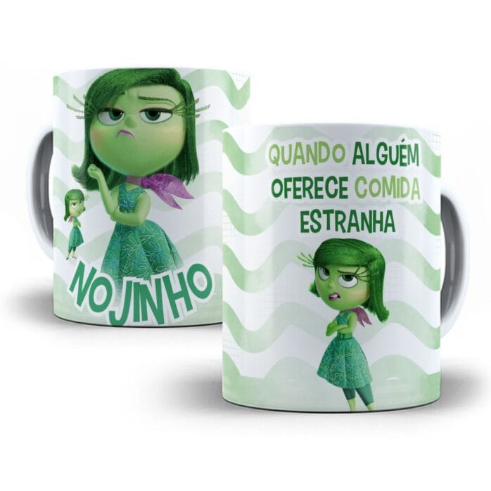 10 Artes Caneca Divertida-Mente 2 Sublimação Emoções Desenho