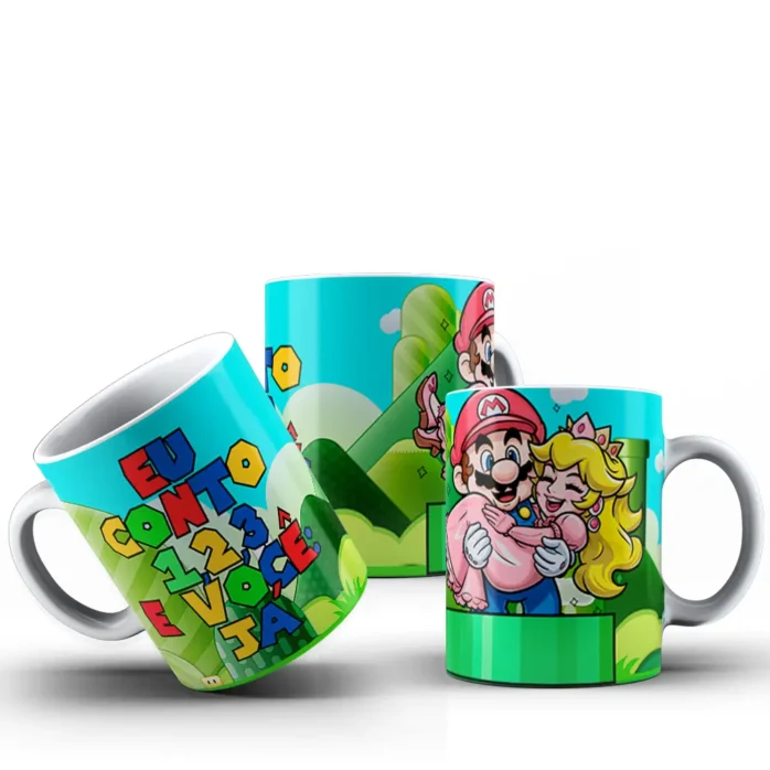 10 Artes JPG para Canecas de Casal - Super Mario