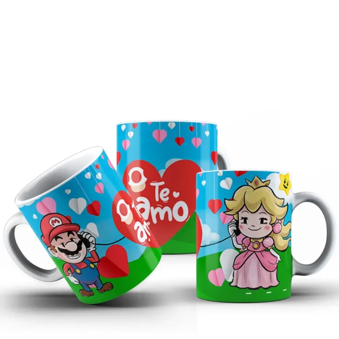 10 Artes JPG para Canecas de Casal - Super Mario