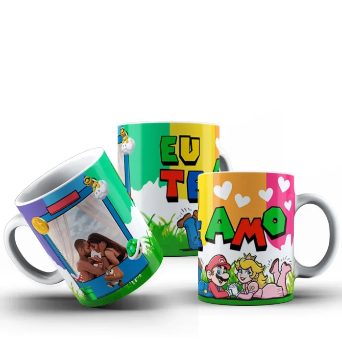 10 Artes JPG para Canecas de Casal - Super Mario