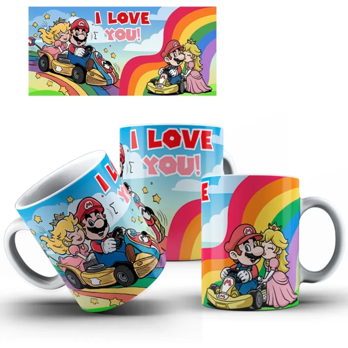 10 Artes JPG para Canecas de Casal - Super Mario