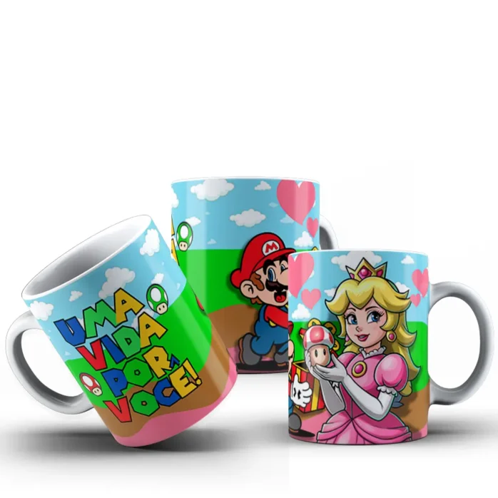 10 Artes JPG para Canecas de Casal - Super Mario