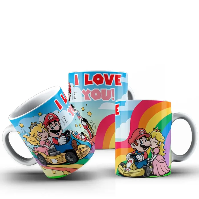 10 Artes JPG para Canecas de Casal - Super Mario