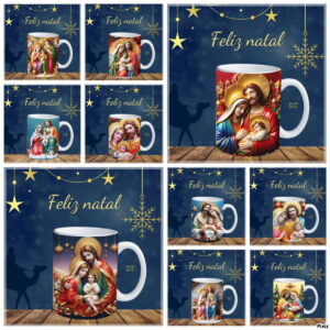 10 artes para caneca presepio em jpg arquivo digital