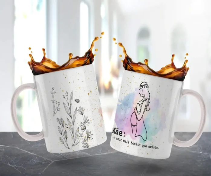 10 Designs Minimalistas para Canecas - Dia das Mães
