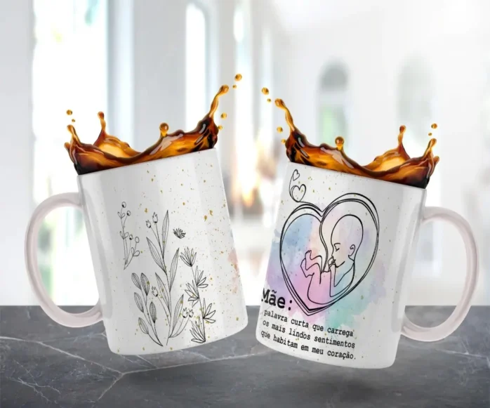 10 Designs Minimalistas para Canecas - Dia das Mães
