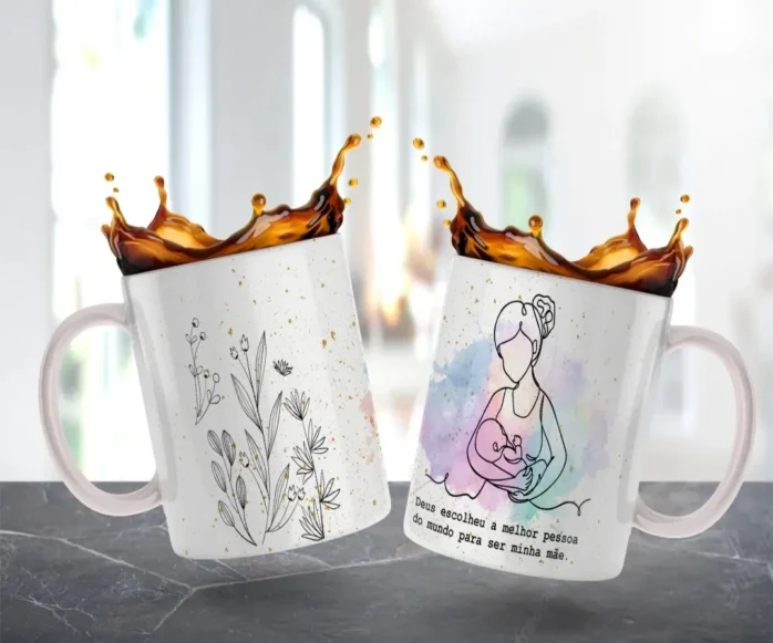 10 Designs Minimalistas para Canecas - Dia das Mães