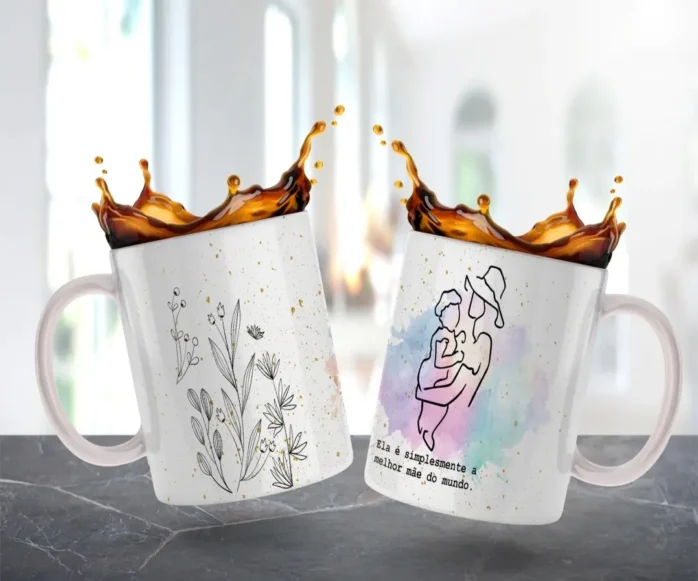 10 Designs Minimalistas para Canecas - Dia das Mães