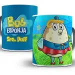 10 Estampas Caneca Bob Esponja Desenho Infantil Crianças