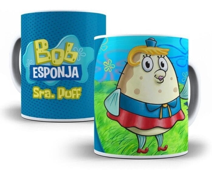 10 Estampas Caneca Bob Esponja Desenho Infantil Crianças
