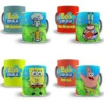 10 Estampas Caneca Bob Esponja Desenho Infantil Crianças