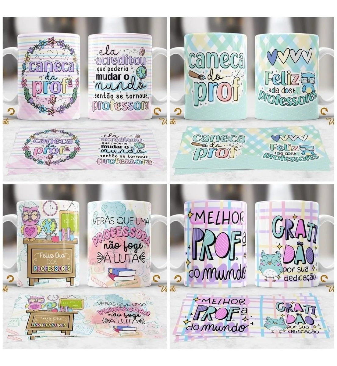 10 Estampas Caneca Professores Editáveis Em Corel + Mockups 3 10 Estampas Caneca Professores Editáveis Em Corel + Mockups