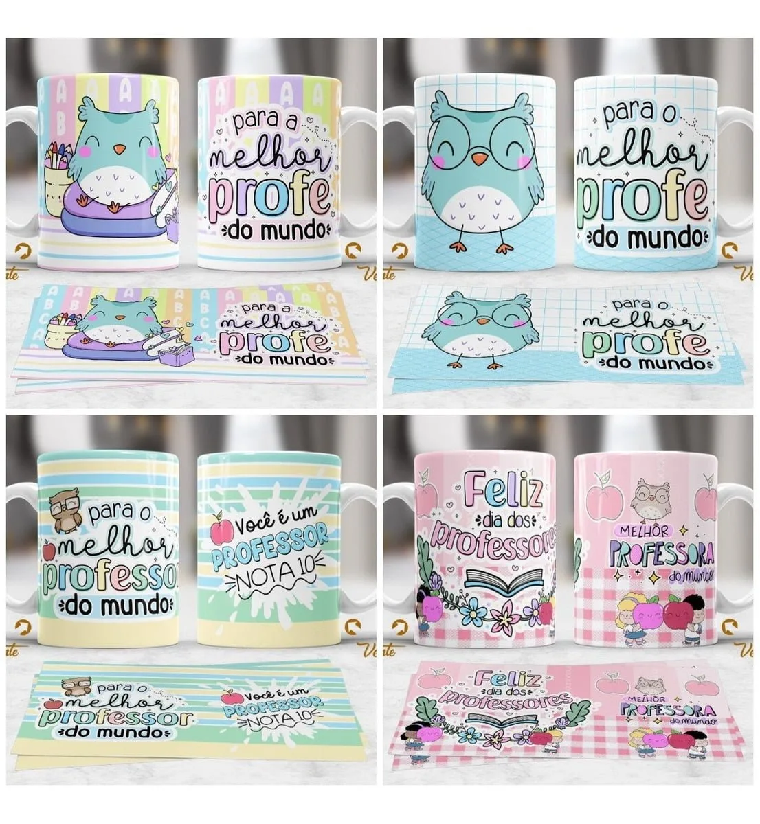 10 Estampas Caneca Professores Editáveis Em Corel + Mockups 1 10 Estampas Caneca Professores Editáveis Em Corel + Mockups