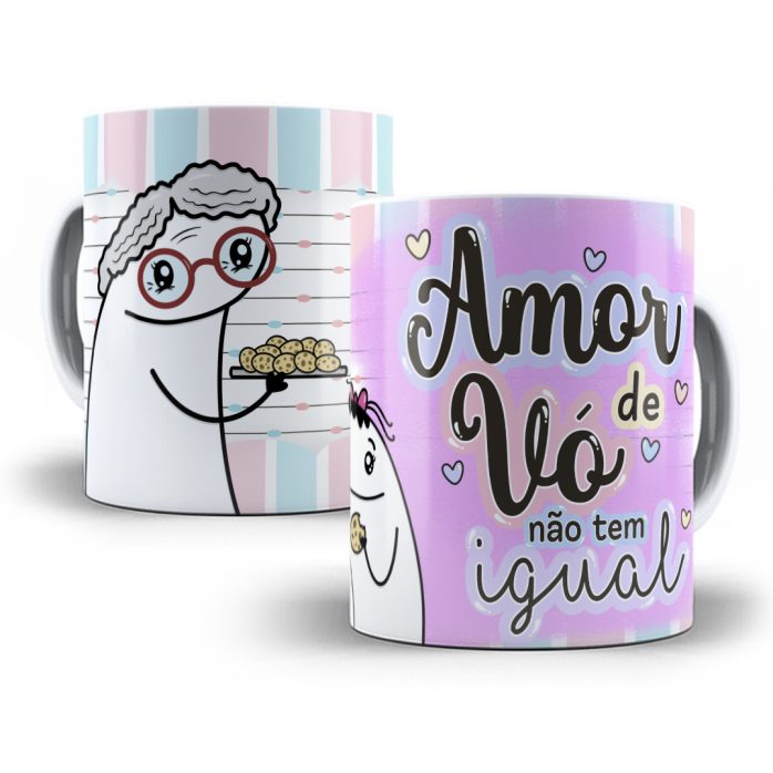 12 Estampas Caneca Flork Dia dos Avós Editável Em Corel Draw
