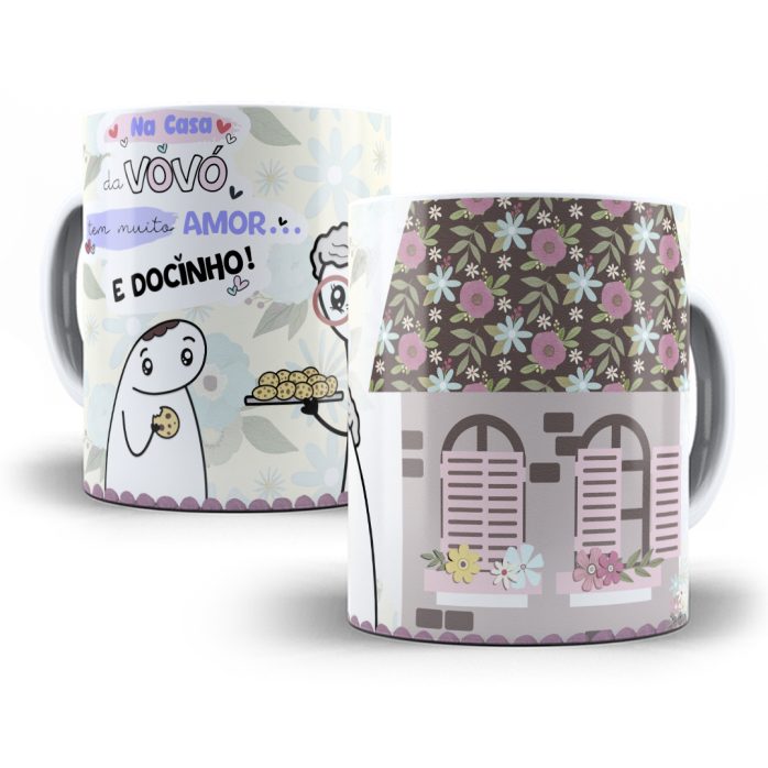 12 Estampas Caneca Flork Dia dos Avós Editável Em Corel Draw