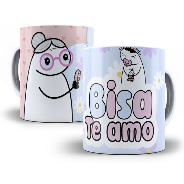 12 Estampas Caneca Flork Dia dos Avós Editável Em Corel Draw