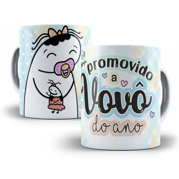 12 Estampas Caneca Flork Dia dos Avós Editável Em Corel Draw