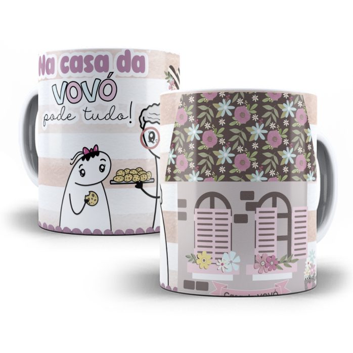 12 Estampas Caneca Flork Dia dos Avós Editável Em Corel Draw