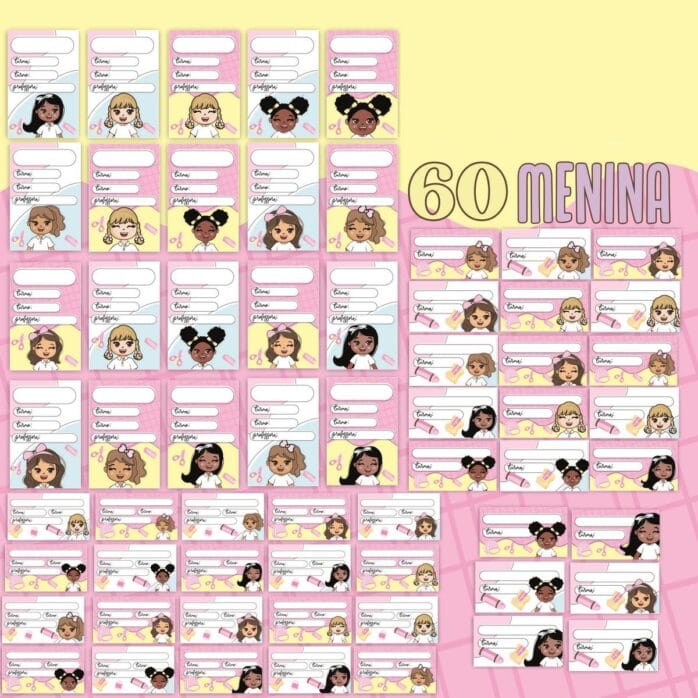 120 Adesivos Escolares