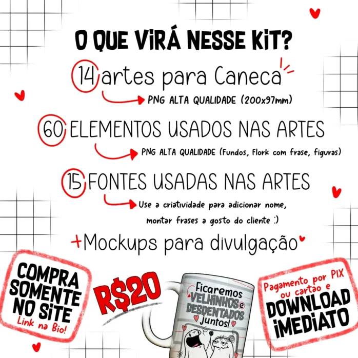 14 Designs Românticos para Canecas - Dia dos Namorados
