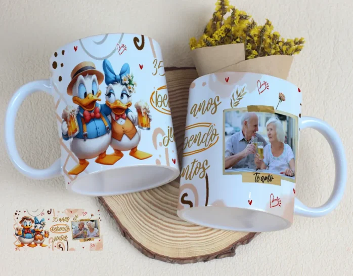 15 Designs Editáveis para Caneca - Dia dos Namorados Especial