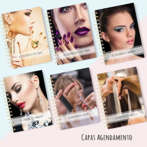 17 Capas Digitais para Agenda de Salão Estética e Pet