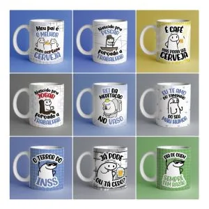 18 Estampas Caneca Dia Dos Pais Flork Editável Em Corel Draw