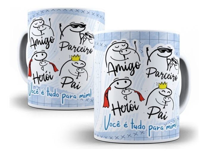 18 Estampas Caneca Dia Dos Pais Flork Editável Em Corel Draw