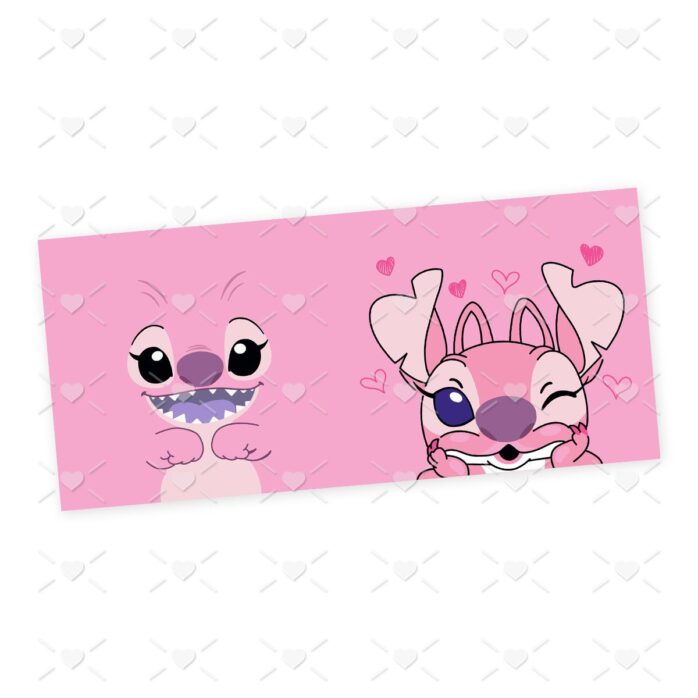 2 Estampas Caneca Stich E Angel Desenho We Love Stitch 2