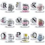 26 Artes Para Caneca Alfabeto Floral Frases Editável Em Cdr