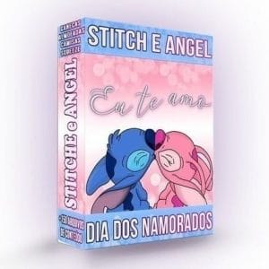 Artes Para Canecas Dia Dos Namorados Stitch E Angel +bônus