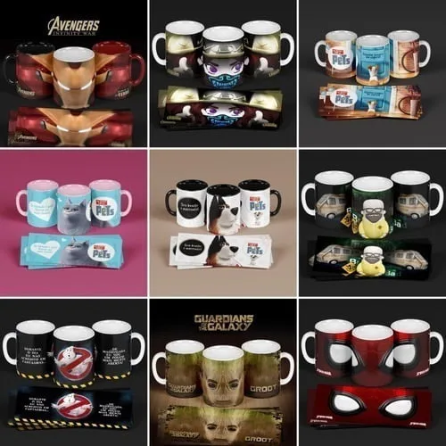 Estampas Canecas Sublimação Personalizados Heróis Jpg