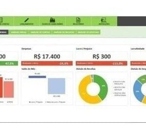Fluxo Caixa Completo Excel Gráficos Dashboard E Relatórios