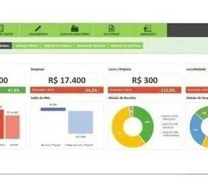 Fluxo Caixa Completo Excel Gráficos Dashboard E Relatórios