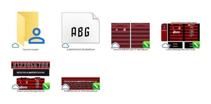 Fonte + Camisa Vetorizada Flamengo 2022-23 + Arte Caneca