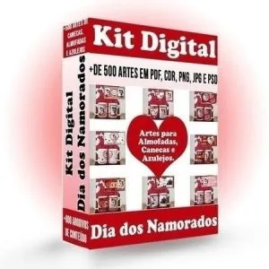 Kit Digital Dia Dos Namorados + 800 Arquivos