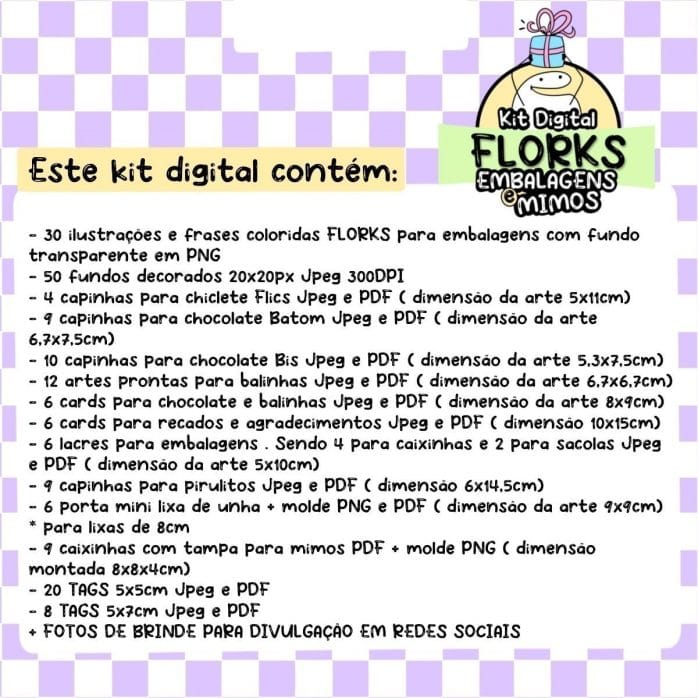 Kit Digital Florks Embalagens E Mimos Ilustrações Meme Caixa