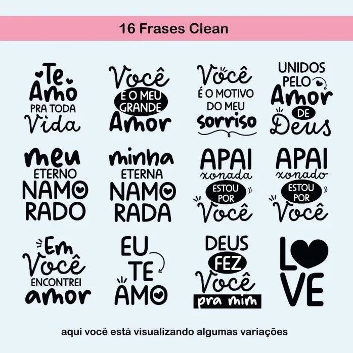 Kit Digital Namorados Pack Ilustrações Cliparts Png Frases