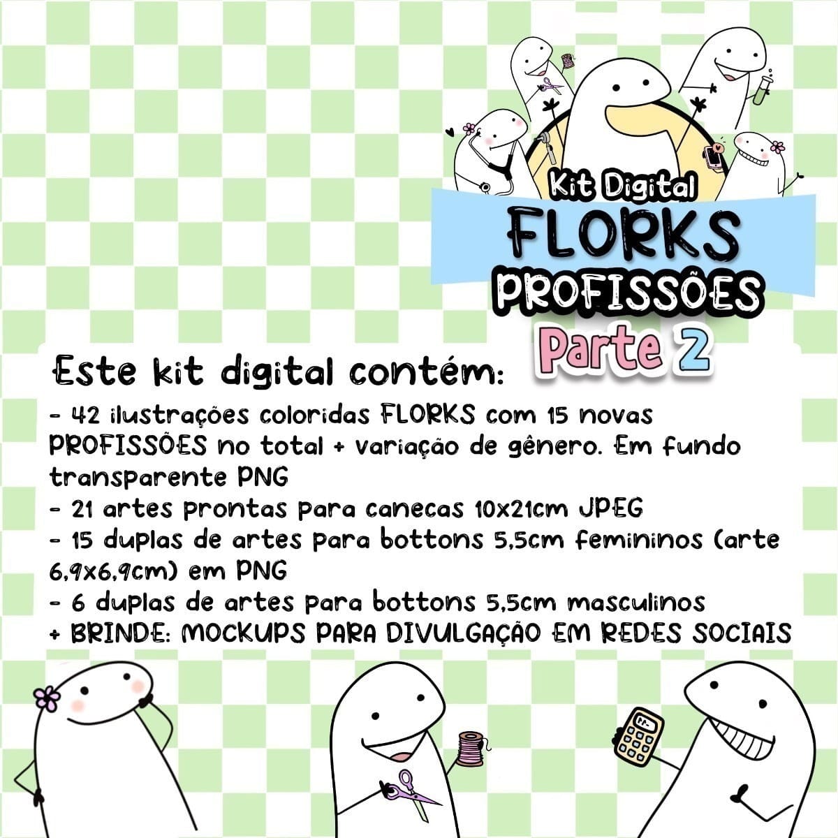 Kit Flork Profissões 2: Sublimação Caneca e Botton 2 Kit Flork Profissoes 2 Sublimacao Caneca E Botton 5