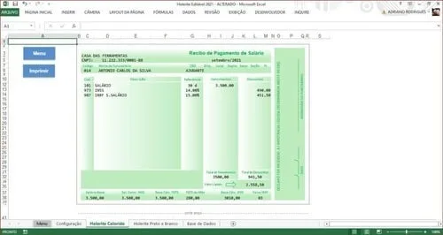 Modelo Holerite Comprovante De Renda Editável Excel 4 Modelo Holerite Comprovante De Renda Editável Excel
