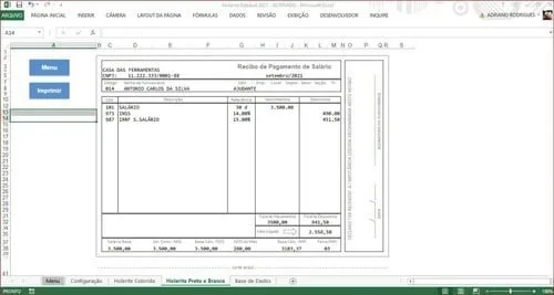 Modelo Holerite Comprovante De Renda Editável Excel 5 Modelo Holerite Comprovante De Renda Editável Excel