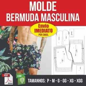 Molde Bermuda Masculina - P Ao Xgg Em Pdf E Corel - Digital 8 Molde Bermuda Masculina - P Ao Xgg Em Pdf E Corel - Digital