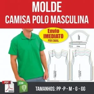 Molde Camisa Polo Masculina Camiseta Modelagem Pdf Corel 17 Molde Camisa Polo Masculina Camiseta Modelagem Pdf Corel