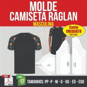 Molde Camiseta Raglan Masculina Modelagem Em Corel E Pdf 7 Molde Camiseta Raglan Masculina Modelagem Em Corel E Pdf