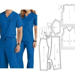 Molde Roupa Cirúrgica Masculino Feminino P Ao Xg Jaleco