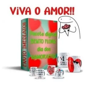 Pack 300 Artes Para Canecas Dia Dos Namorados Flork Bento