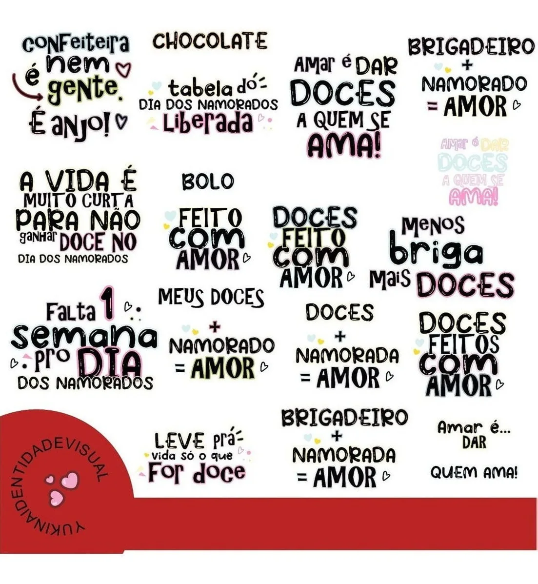 Pack Flork Dia Dos Namorados Frases Neutro E Confeiteiro Png 4 Pack Flork Dia Dos Namorados Frases Neutro E Confeiteiro Png