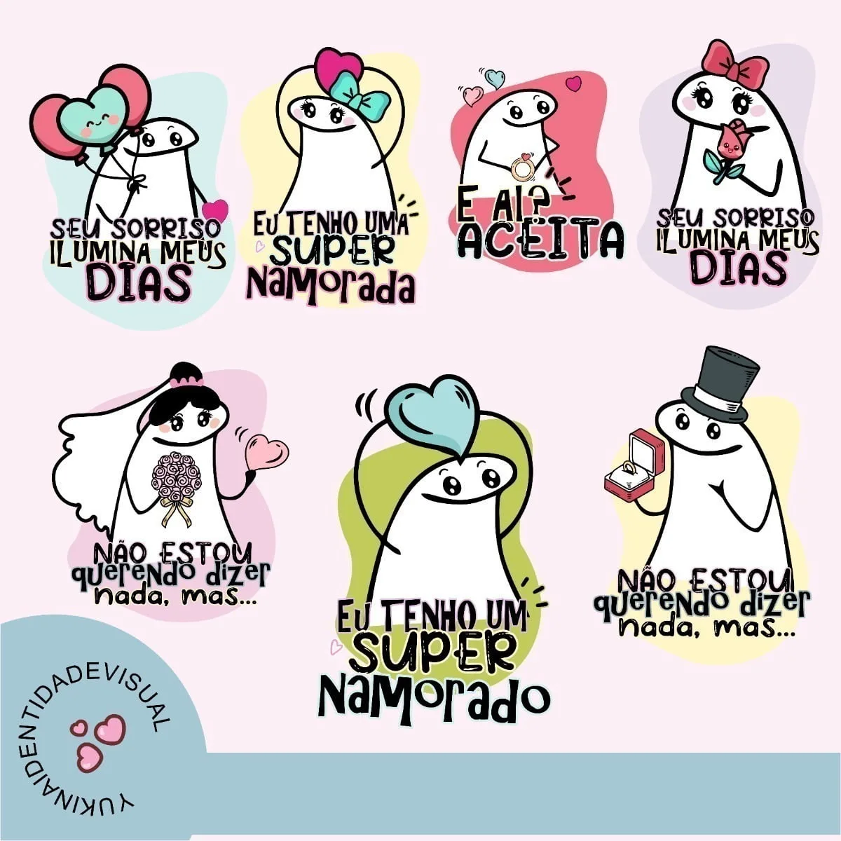 Pack Flork Dia Dos Namorados Frases Neutro E Confeiteiro Png 6 Pack Flork Dia Dos Namorados Frases Neutro E Confeiteiro Png