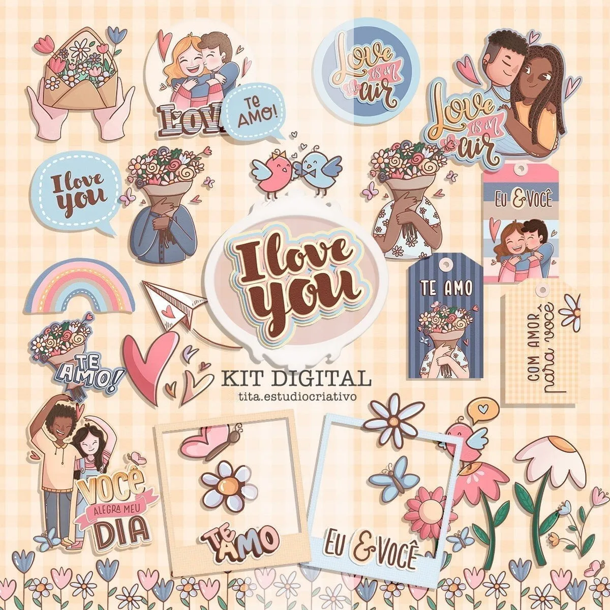 Pack Namorados I Love You Combo Ilustrações Papéis Artes Png 5 Pack Namorados I Love You Combo Ilustrações Papéis Artes Png