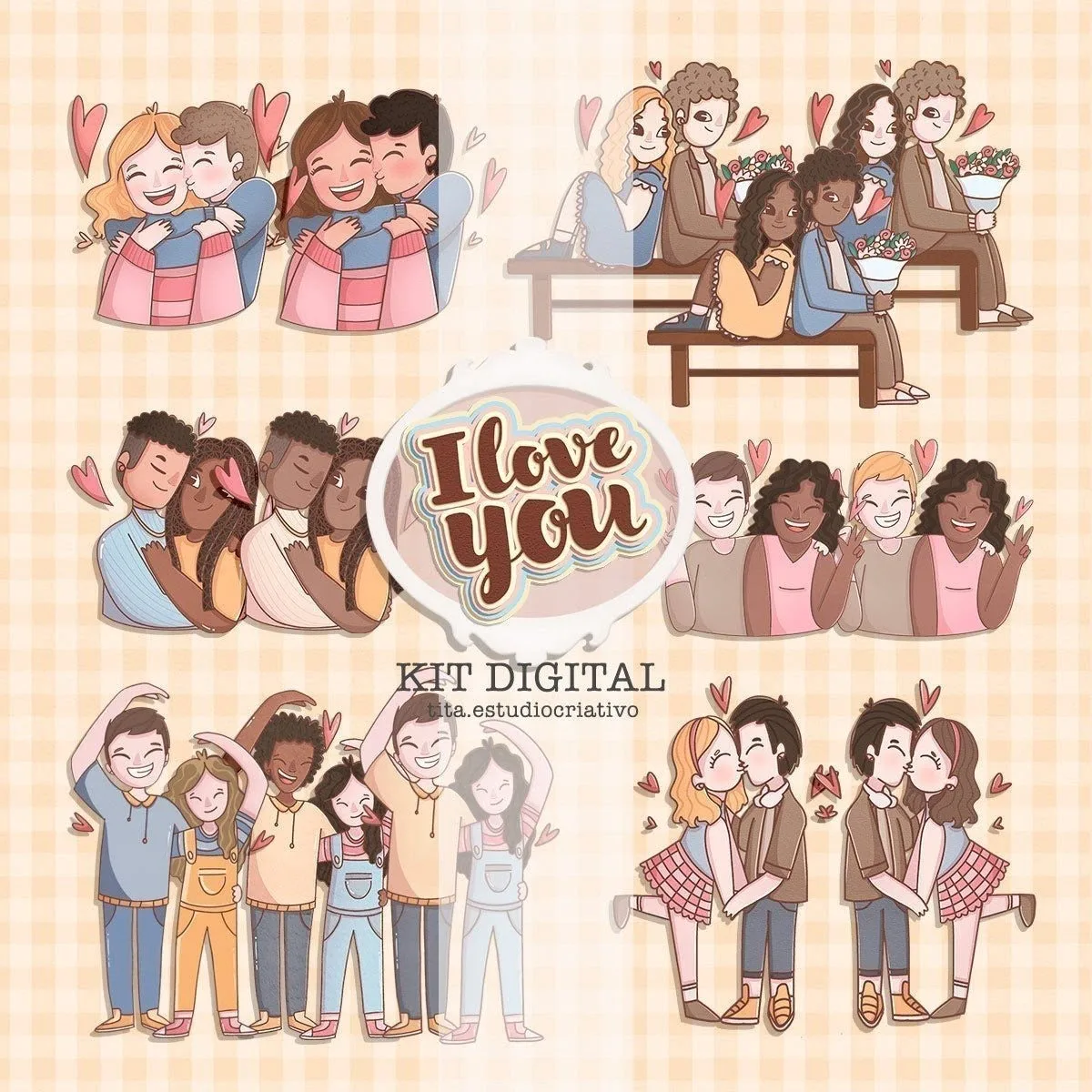 Pack Namorados I Love You Combo Ilustrações Papéis Artes Png 1 Pack Namorados I Love You Combo Ilustrações Papéis Artes Png